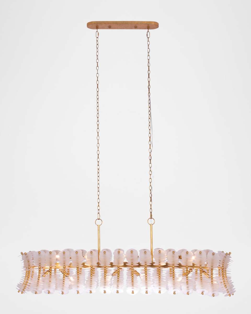 Gossamer 12-Light Capiz Shell Island Light, 60"